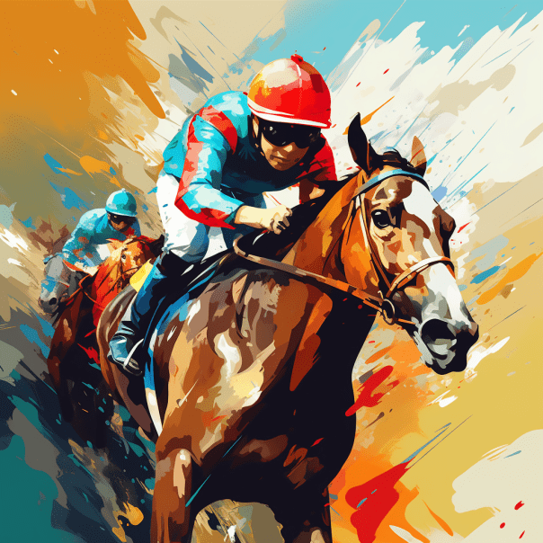 Indiana Derby horse race stylized